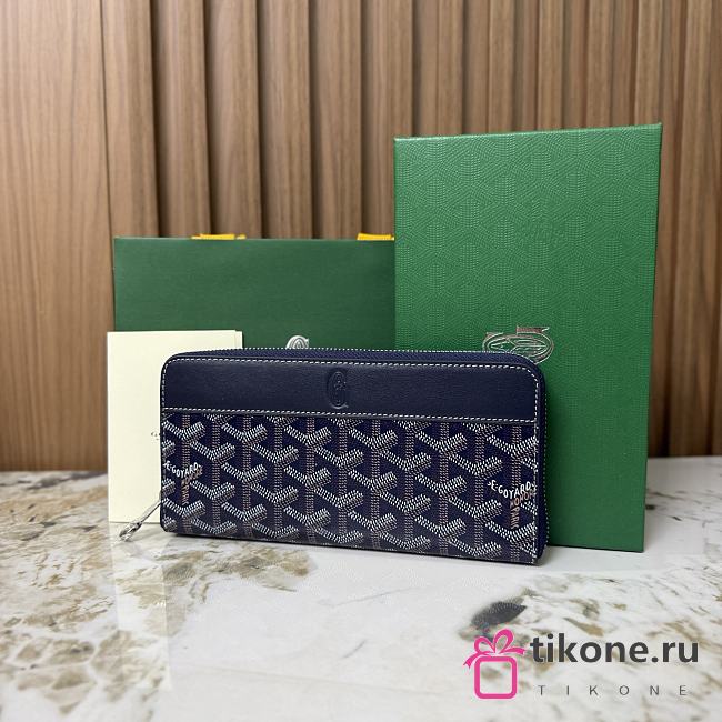 Goyard Matignon GM Wallet Navy - 20x11x2.3cm - 1