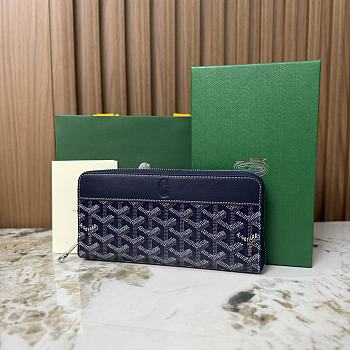 Goyard Matignon GM Wallet Navy - 20x11x2.3cm