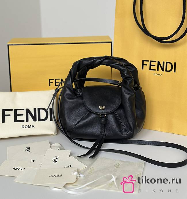 Fendi Spy Mini Black Leather - 15x12.5x11cm - 1