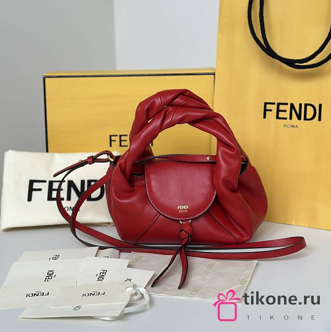 Fendi Spy Mini Red Leather - 15x12.5x11cm - 1