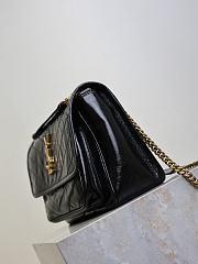YSL Niki Medium In Vintage Leather Black - 28x20x8.5cm - 4