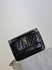 YSL Niki Medium In Vintage Leather Black - 28x20x8.5cm - 3
