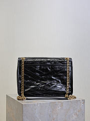 YSL Niki Medium In Vintage Leather Black - 28x20x8.5cm - 2