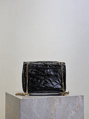 YSL Niki Baby In Vintage Leather Black - 21x16x7.5cm - 6