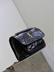 YSL Niki Baby In Vintage Leather Black - 21x16x7.5cm - 3