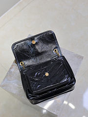 YSL Niki Baby In Vintage Leather Black - 21x16x7.5cm - 2