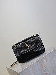 YSL Niki Mini In Vintage Leather Black - 18x12.5x5cm - 4