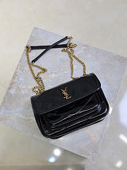 YSL Niki Mini In Vintage Leather Black - 18x12.5x5cm - 6