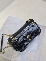YSL Niki Mini In Vintage Leather Black - 18x12.5x5cm - 5