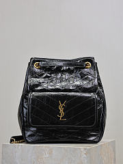 YSL Niki Small Shopping In Vintage Leather Black - 25x30x8–12cm  - 1