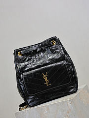 YSL Niki Small Shopping In Vintage Leather Black - 25x30x8–12cm  - 6