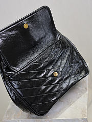 YSL Niki Small Shopping In Vintage Leather Black - 25x30x8–12cm  - 3
