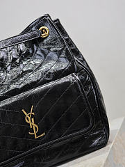 YSL Niki Small Shopping In Vintage Leather Black - 25x30x8–12cm  - 2