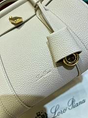 Loro Piana Loom Bag L25 Grain Calfskin Light Stone Gray - 25x18x12.5cm  - 2