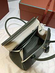 Loro Piana Loom Bag L25 Grain Calfskin Green - 25x18x12.5cm - 6