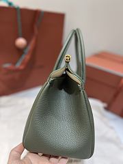 Loro Piana Loom Bag L25 Grain Calfskin Green - 25x18x12.5cm - 4