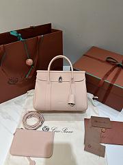 Loro Piana Loom Bag L25 Grain Calfskin Pink - 25x18x12.5cm - 6