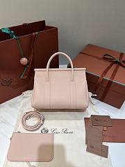Loro Piana Loom Bag L25 Grain Calfskin Pink - 25x18x12.5cm - 5