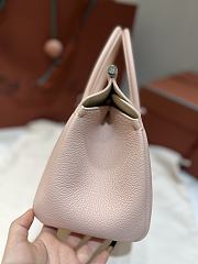 Loro Piana Loom Bag L25 Grain Calfskin Pink - 25x18x12.5cm - 3