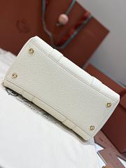 Loro Piana Loom Bag L25 Grain Calfskin White - 25x18x12.5cm - 4