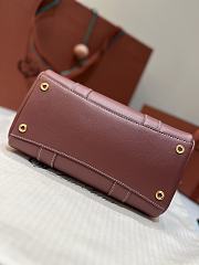 Loro Piana Loom Bag L25 Calfskin Dark Red - 25x18x12.5cm - 6