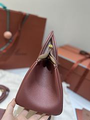 Loro Piana Loom Bag L25 Calfskin Dark Red - 25x18x12.5cm - 5