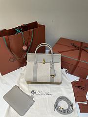 Loro Piana Loom Bag L25 Calfskin Almond - 25x18x12.5cm - 1