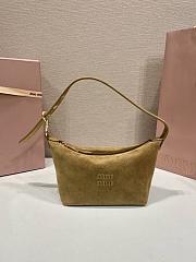 Miumiu Suede Pouch Brown 5NE841 - 18.5x14x10cm - 1