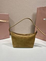 Miumiu Suede Pouch Brown 5NE841 - 18.5x14x10cm - 2