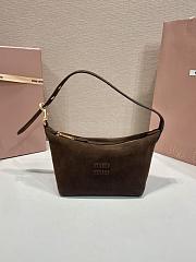 Miumiu Suede Pouch Drak Brown 5NE841 - 18.5x14x10cm - 6