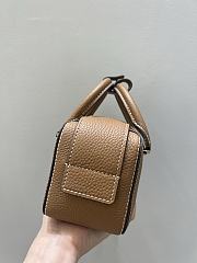 Delvaux Cool Box Nano Taurillon Soft Brown - 16.5x10.5x7.5cm  - 2