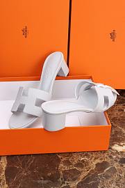 Hermes Oasis Sandal Epsom White 5cm - 6