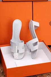 Hermes Oasis Sandal Epsom White 5cm - 5