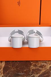 Hermes Oasis Sandal Epsom White 5cm - 3
