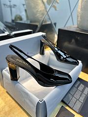Prada Black Patent Leather Slingback Pumps 85mm - 1
