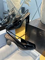 Prada Black Patent Leather Slingback Pumps 85mm - 2