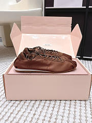 Miumiu Plume Satin Sneakers Coca Brown - 6