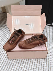 Miumiu Plume Satin Sneakers Coca Brown - 4