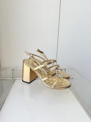 Chanel Sandals Laminated Lambskin Dark Gold 95mm - 2