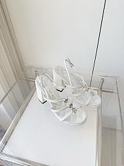 Chanel Sandals Lambskin White 95mm - 5