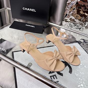 Chanel Sandals Calfskin Beige 35mm