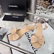 Chanel Sandals Calfskin Beige 35mm - 3