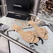 Chanel Sandals Calfskin Beige 35mm - 4