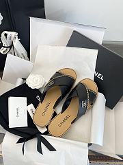 Chanel Mules Calfskin Black  - 4