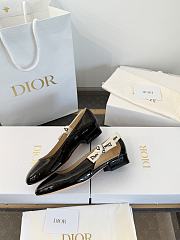 Dior J'Adior Ballet Flat Black Patent Calfskin - 2