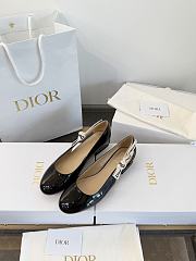 Dior J'Adior Ballet Flat Black Patent Calfskin - 3