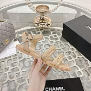 Chanel Sandals Calfskin Beige 15mm - 5