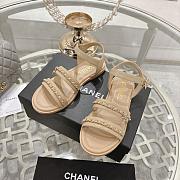 Chanel Sandals Calfskin Beige 15mm - 2