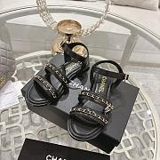 Chanel Sandals Calfskin Black 15mm - 1