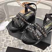 Chanel Sandals Calfskin Black 60mm - 3